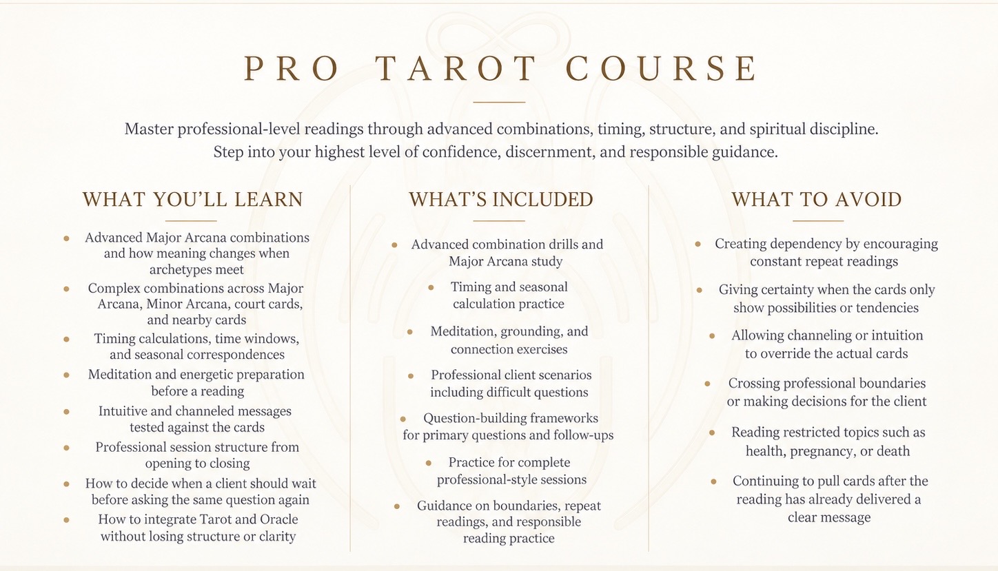 TRICCIAS Intermediate Tarot Course