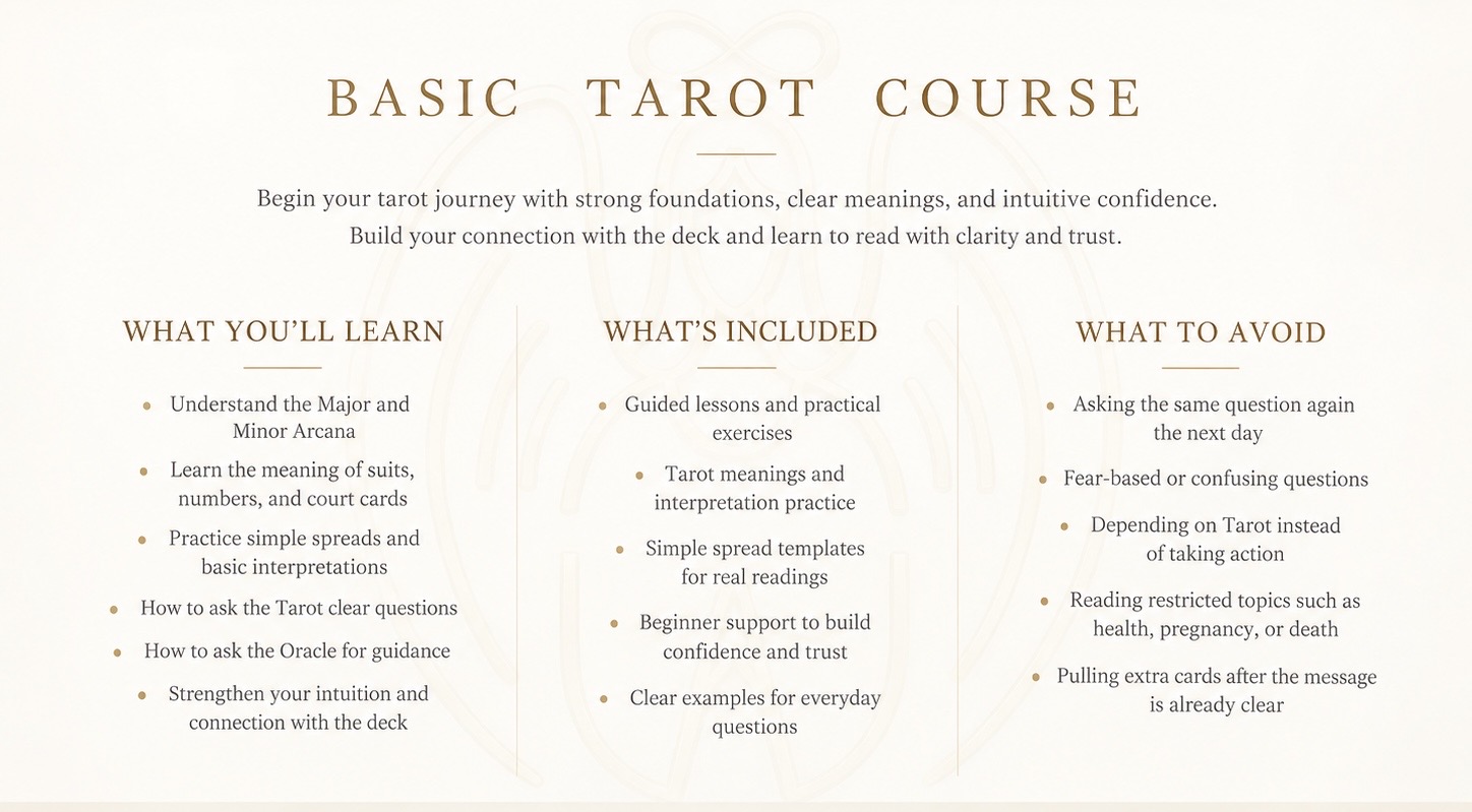 TRICCIAS Pro Tarot Course