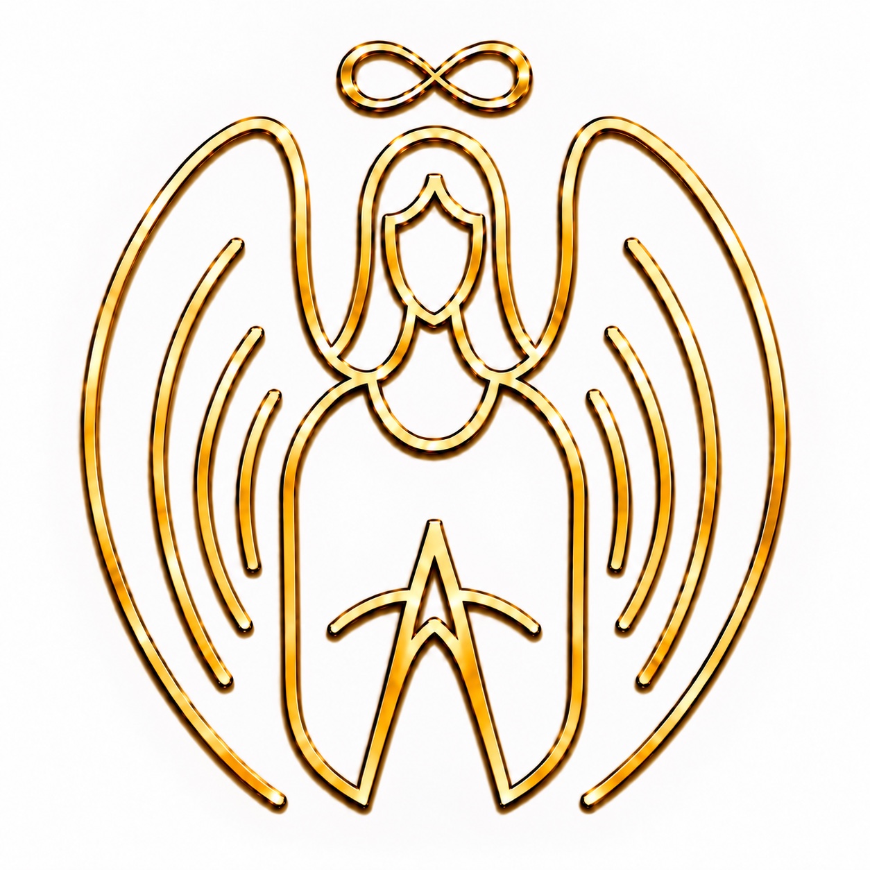 TRICCIAS golden angel emblem
